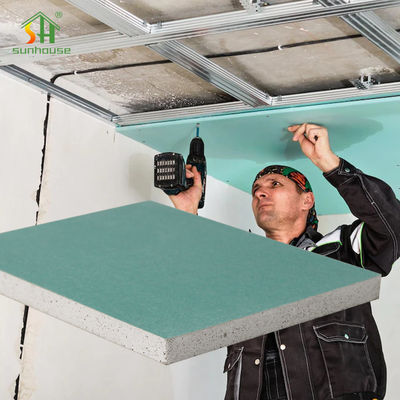 よい価格 カスタマイズされた防水Sheetrockの天井のための緑の湿気の石膏ボード オンライン